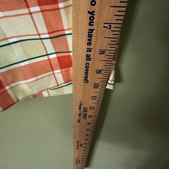 Nike Dri-FIT Flex Golf Shorts Mens Standard Fit Plaid Orange‎ Green Size 32 - Picture 7 of 9